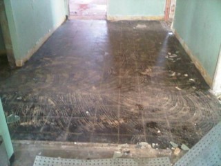 Floor tile removal Floor tile removal